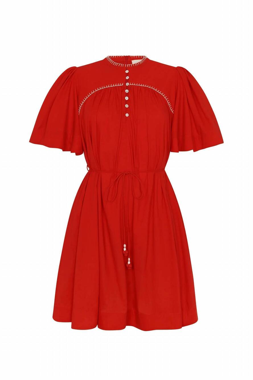 NEW CAROLINA K kerry mini dress in red - Picture 7 of 8